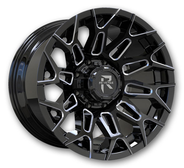 Revenge Offroad Wheels RV-203 Black And Milled 