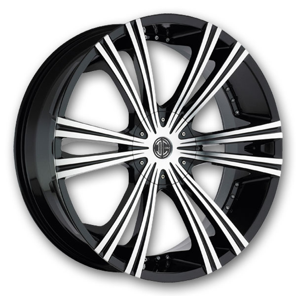 2 Crave Wheels No.12 Gloss Black with Machined Face
