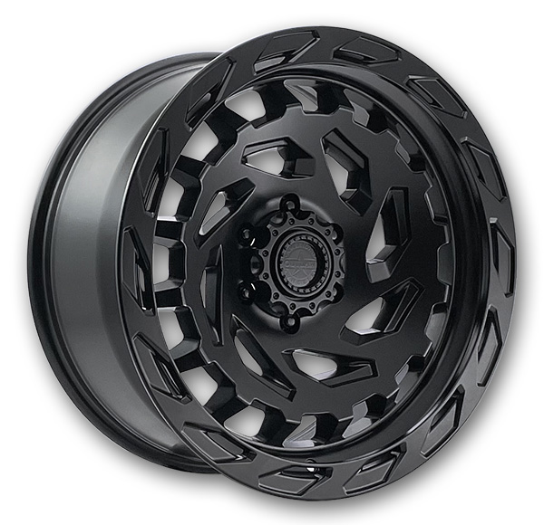 American Outlaw Wheels Chisel Gloss Black w/ Machined Ring