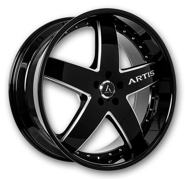 Artis Wheels Booya Gloss Black With CNC Grooves