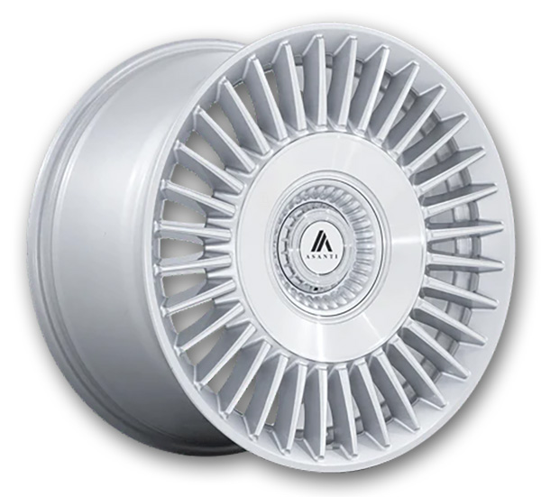 Asanti Black Label Wheels ABL-40 Tiara Gloss Silver Bright Machine Face