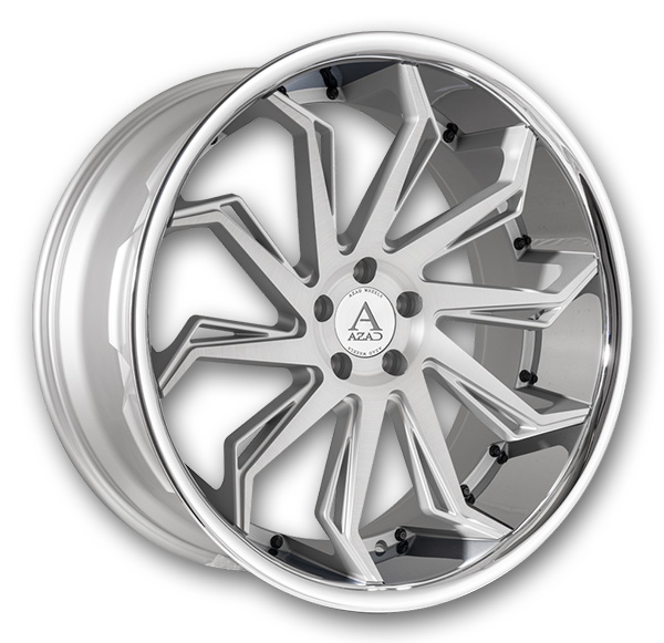 Azad Wheels AZ1101 Brushed Silver with a Stainless Steel Lip