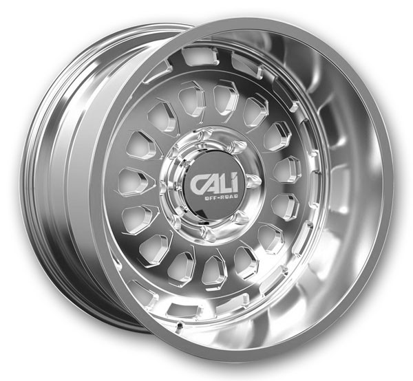 Cali Off-Road Wheels 9113P Paradox Polished with Milled Windows