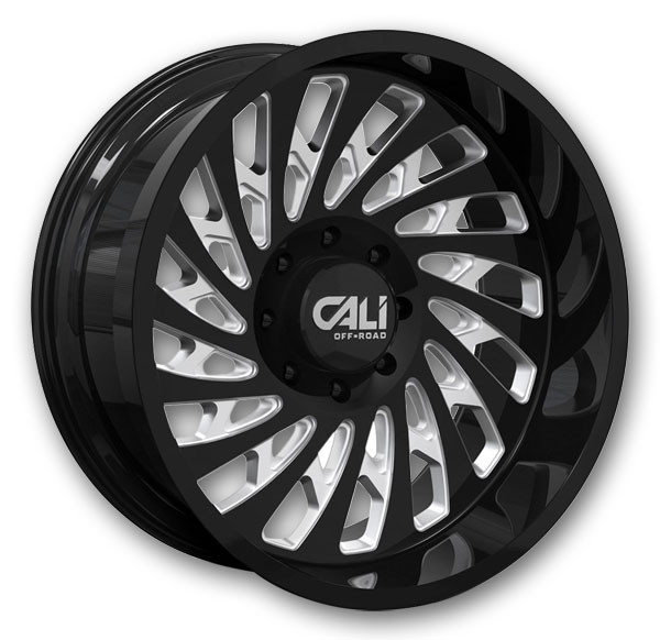Cali Off-Road Wheels 9108M Switchback Gloss Black and Milled