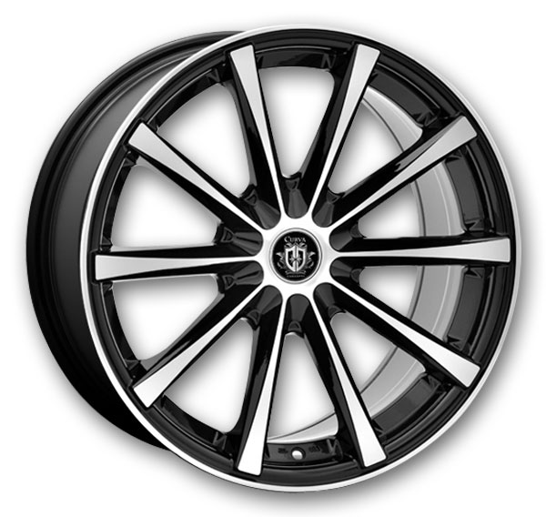 Curva Wheels C10N Black with Machined Face