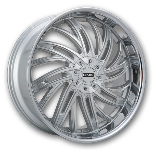 DNK Street Wheels 701 Brushed Face Silver Stainless Lip