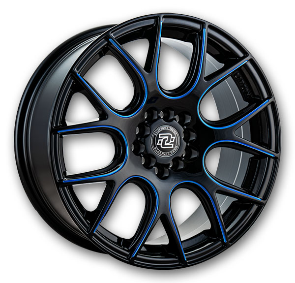 Drag Concepts Wheels DC-R15 Gloss Black Blue Milled