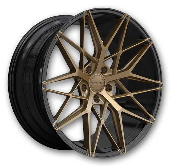 Element Wheels EL24 Gloss Black With Matte Bronze Face