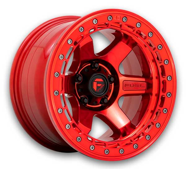 Fuel Offroad Covert 18x9 5x127.00 Candy RED Black Bead Ring -12mm 