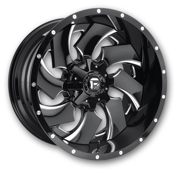 Fuel Wheels D239 Cleaver Gloss Black and Milled
