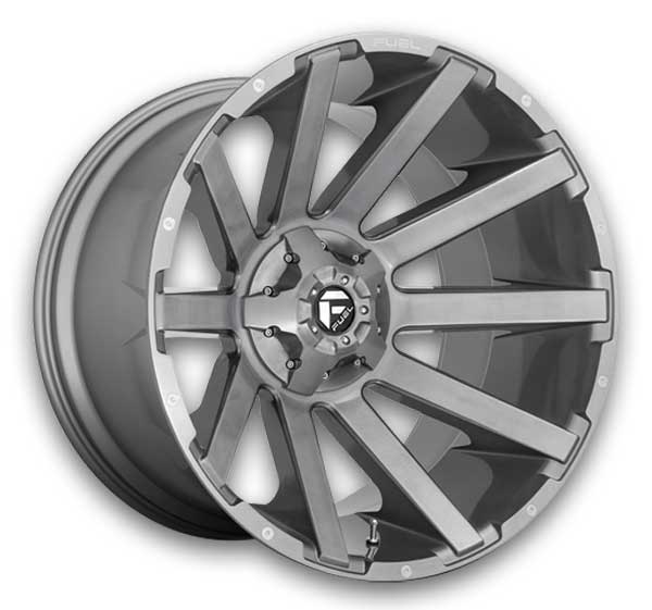 Fuel Wheels D714 Contra Platinum Brushed Gunmetal Tinted Clear