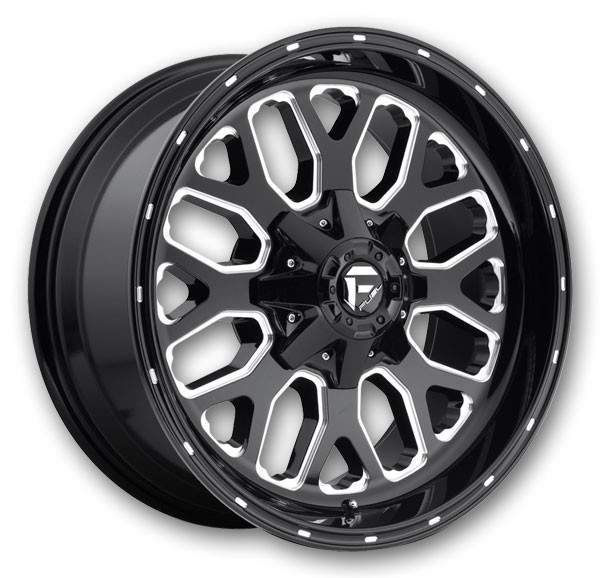 Fuel Wheels D588 Titan Gloss Black and Milled