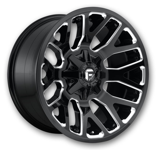 Fuel Wheels D623 Warrior Gloss Black and Milled
