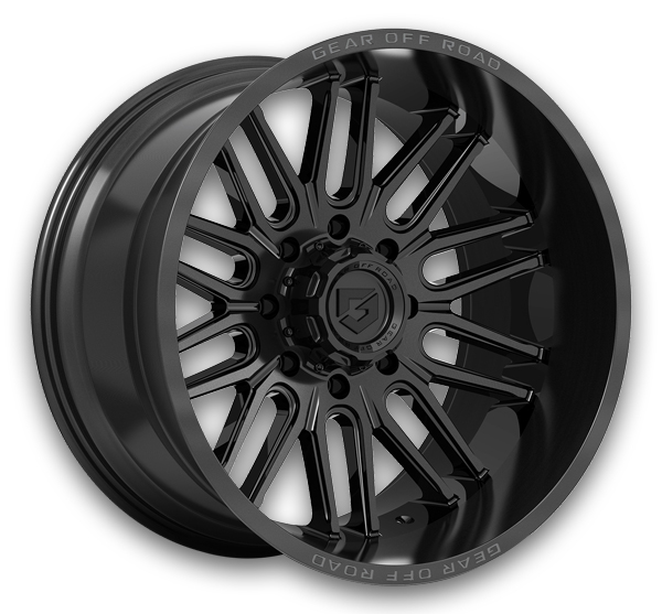 Gear Alloy Wheels 766B Lumen Gloss Black with Lip Logo