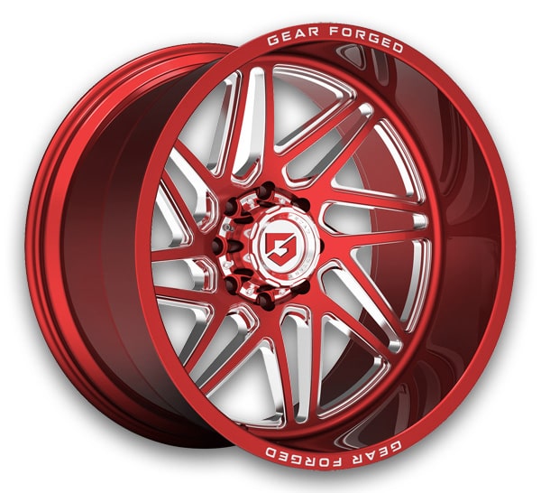 Gear Forged Wheels GF761RT Red Tint Clear w/Milled Accents & Lip Logo