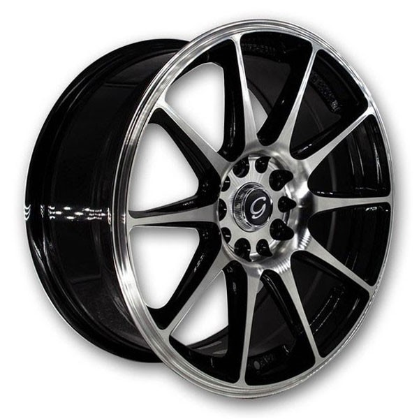 G Line Wheels G0051 Black with Polished Face