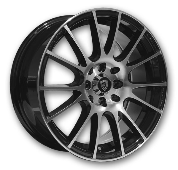 G Line Wheels G0113 Gloss Black with Machined Face