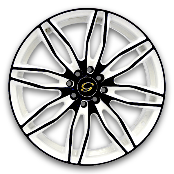G Line Wheels G1017 White With Black Face