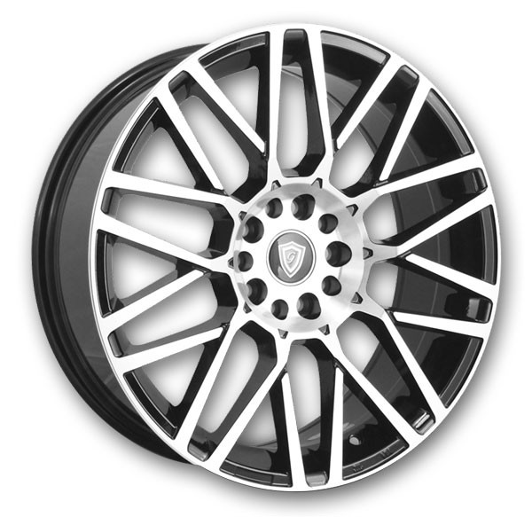 G Line Wheels G1019 Black with Polished Face