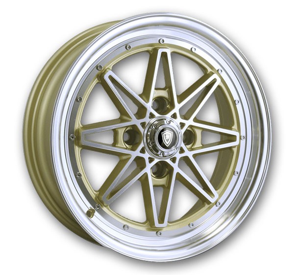 G Line Wheels G8008 Gold With Machined