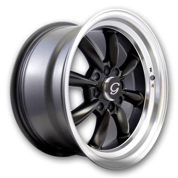 G Line Wheels G8014 Black with Polished Face