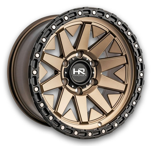 Hardrock Off-Road Wheels H106 Matte Bronze Black Lip Ring