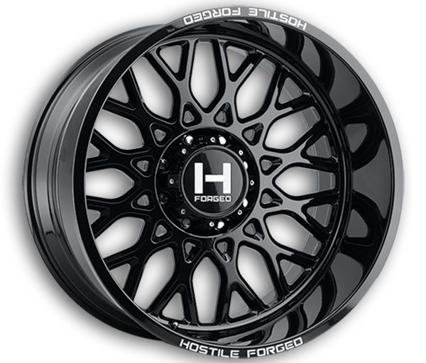 Hostile Wheels HF08 Savage 8lug Gloss Black