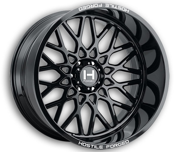 Hostile Wheels HF08 Savage 6lug Gloss Black