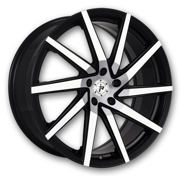 Impact Racing Wheels 601 Gloss Black With Machined Face