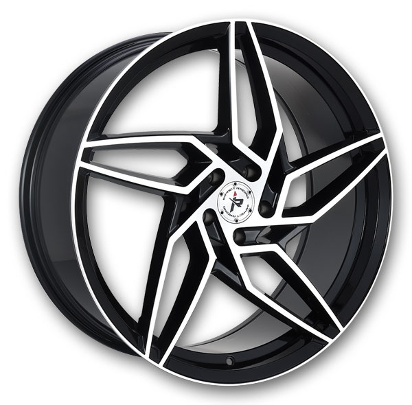 Impact Racing Wheels 605 Gloss Black With Machined Face