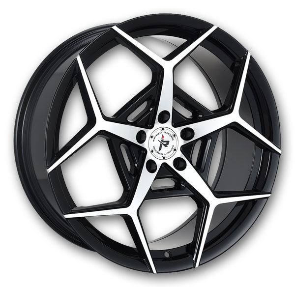 Impact Racing Wheels 607 Gloss Black With Machined Face