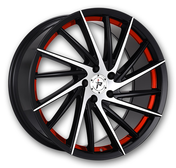 Impact Racing Wheels 608 Gloss Black With Machined Face
