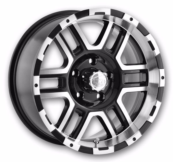Ion Wheels 179B Black with Machined Face and Lip
