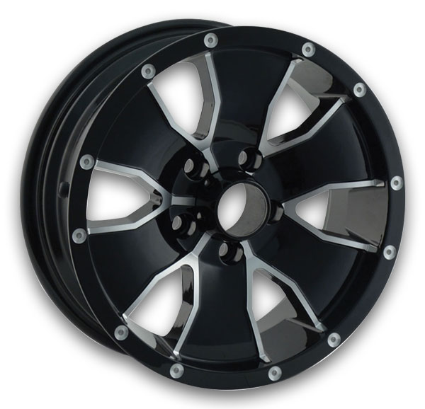 Ion Wheels 14 Black with Machined Face