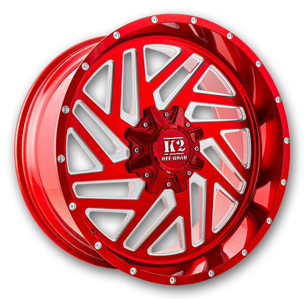 K2 OFF-ROAD Wheels K19 Rampage Candy Red with Milled Spoke