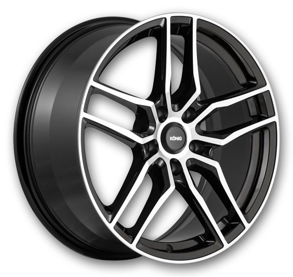 Konig Wheels Intention Gloss Black with Machined Face