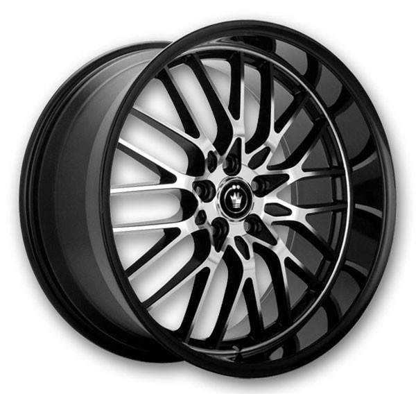 Konig Wheels Lace Gloss Black with Machined Face