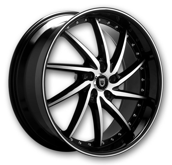 Lexani Wheels Artemis Machined Face and Black Accents with Black Lip and Machine Groove