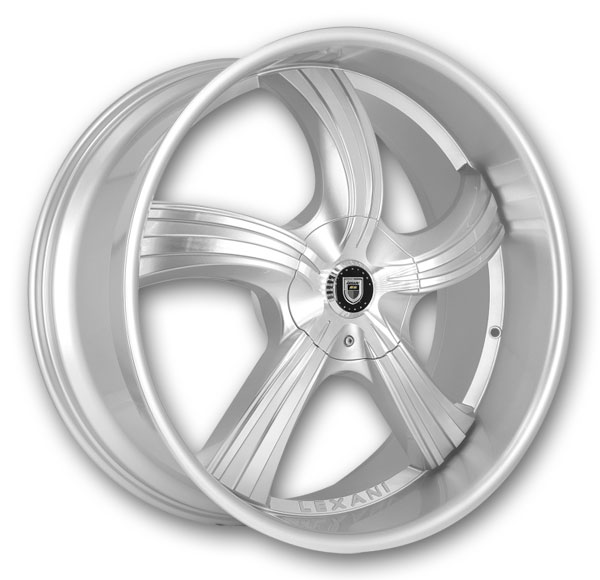 Lexani Wheels Cinco Silver with machine face