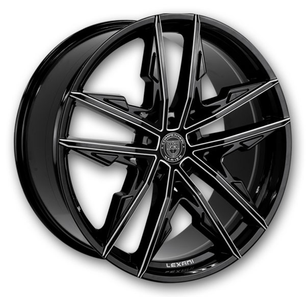 Lexani Wheels Venom Gloss Black With CNC Grooves