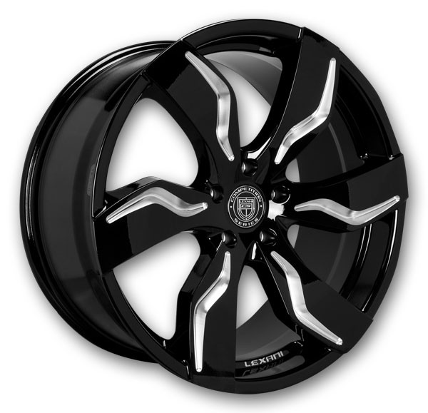 Lexani Wheels Zagato Gloss Black with CNC Grooves
