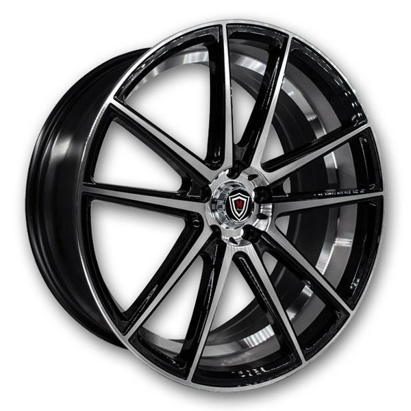 Marquee Wheels M3197 Black with Polished Face