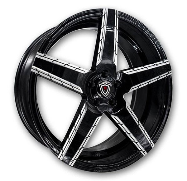 Marquee Wheels M3275 Black and Milled