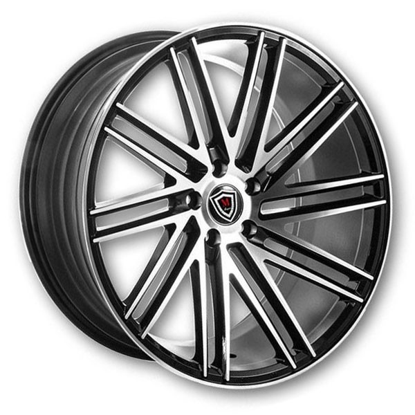 Marquee Wheels M3307 Black with Polished Face