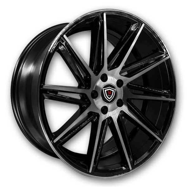 Marquee Wheels M4617 Black with Polished Face