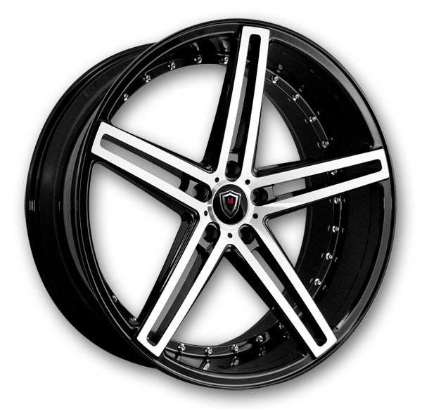 Marquee Wheels M5334 Gloss Black with Machined Face