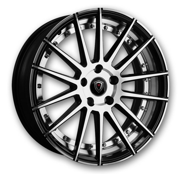 Marquee Wheels M8150 Gloss Black with Machined Face