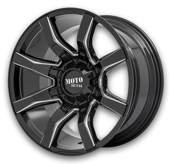 Moto Metal Wheels MO804 Spider Gloss Black Milled