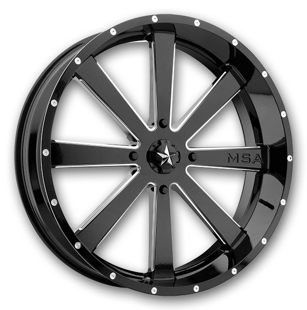 MSA Offroad Wheels M34 Flash Gloss Black Milled