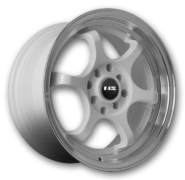NS Tuner Wheels NS1202 White with Machined Lip